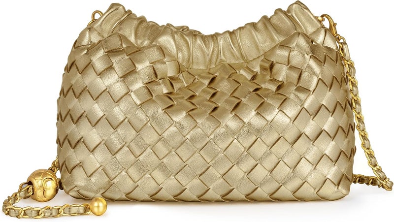 Joryin Woven Women's Crossbody Bag & Evening Purse, Trendy Dumpling Clutch & Hobo Cloud Shoulder Bag Trendy Dumpling Clutch - Image 1